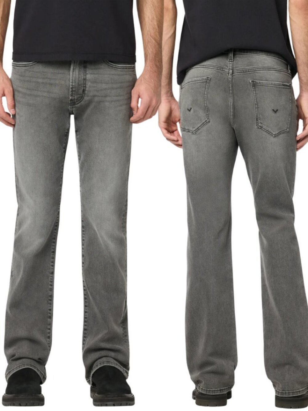 Hudson Kick Flare Denim Jeans Mens 32 Mayfield Gray Minimalist Preppy Casual NWT